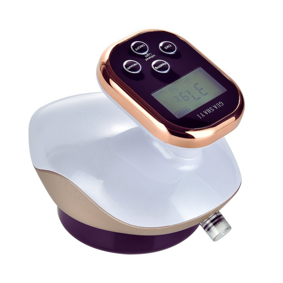 White Rechargeable Cupping Therapy Body Massager Gua Sha Yi