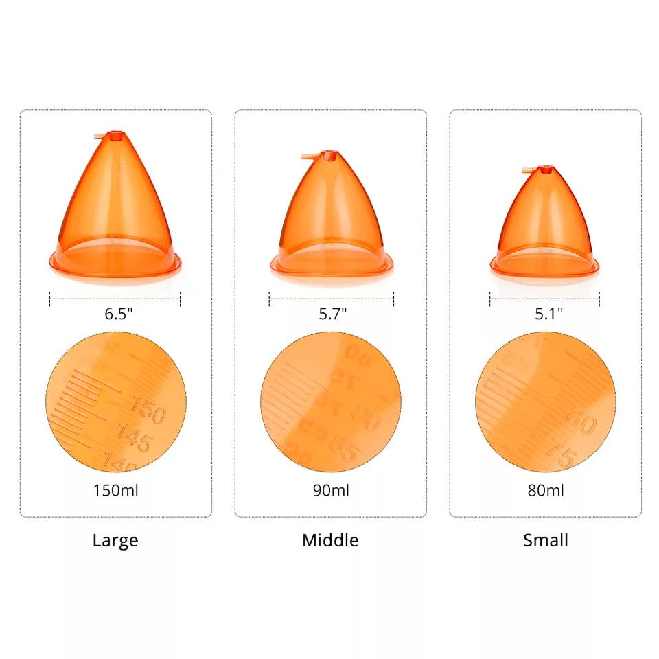 different size cups