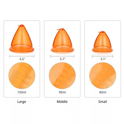 different size cups