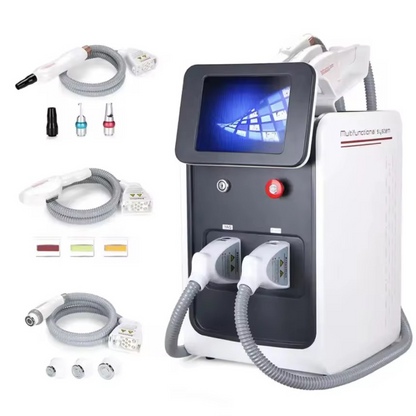 3 in 1 Laser Machine for Hair Removal + Tattoo Removal + E-Light Skin Rejuvenation